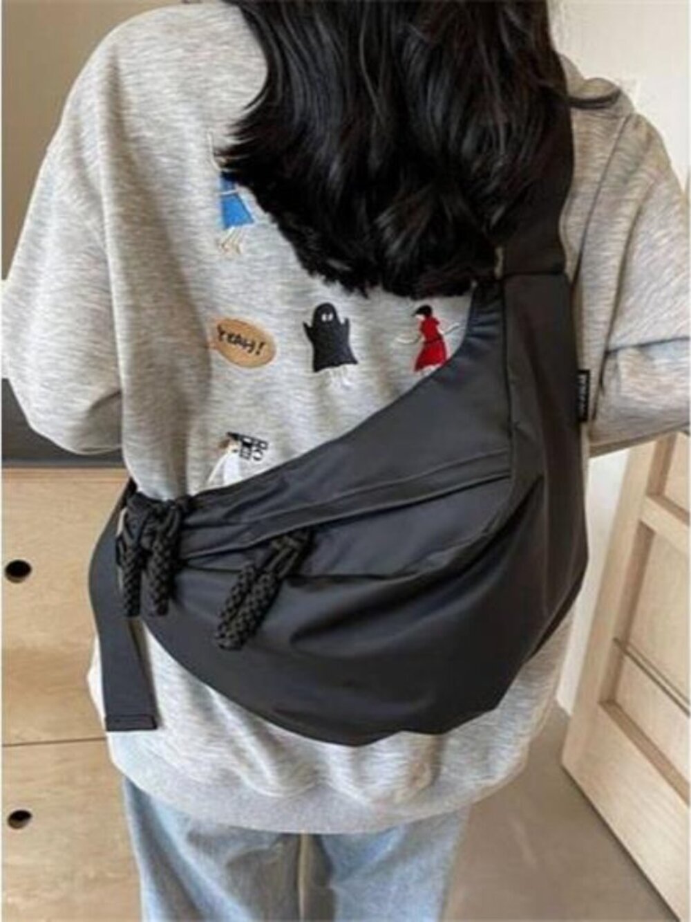 Casual Lightweight Nylon Crossbody Bag